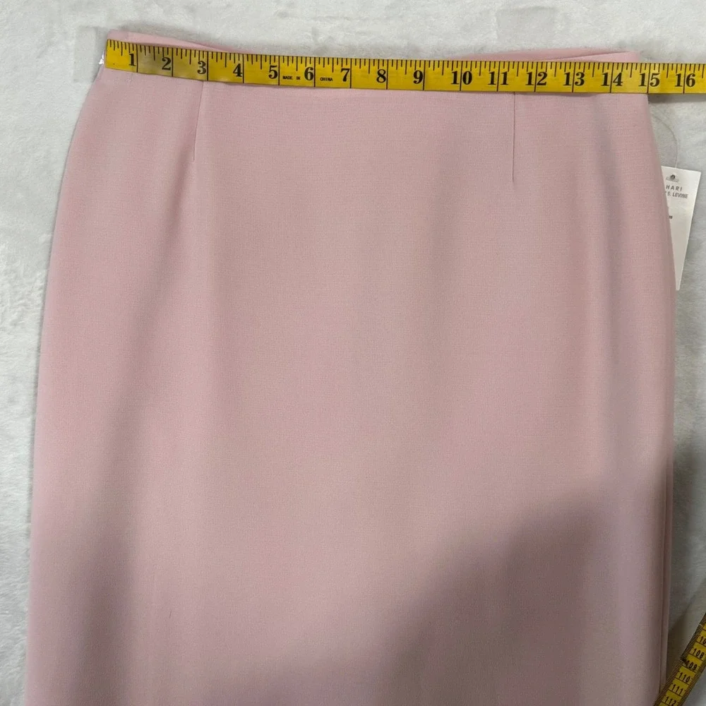 NWT Tahari ASL Pink Skirt Suit Size 6 4 Bow Collar Jacket Spring Pastel 2 Pc Set - Picture 16 of 16
